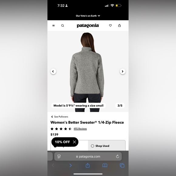 PATAGONIA Women's Better Sweater® 1/4-Zip Fleece - Picture 3 of 4